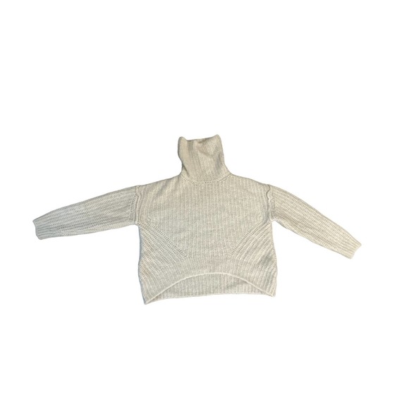 M Lita by Ciara A Heaven Alpaca Turtleneck Cable Knit Sweater Brazilian Sand - Picture 1 of 6